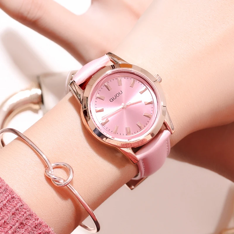 Top Brand GUOU Classic Simple Women Watch Luxury Waterproof Quartz