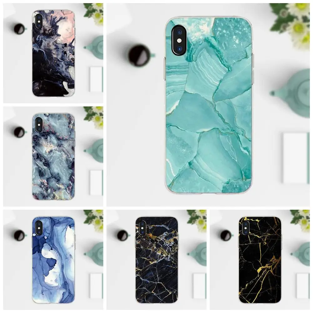 

For Xiaomi Redmi 5 4A 3 3S Pro Mi4 Mi4i Mi4C Mi5 Mi5S Mi Max Mix Note 2 3 4 Plus TPU Call Box Gold Marble Stone Image Painted