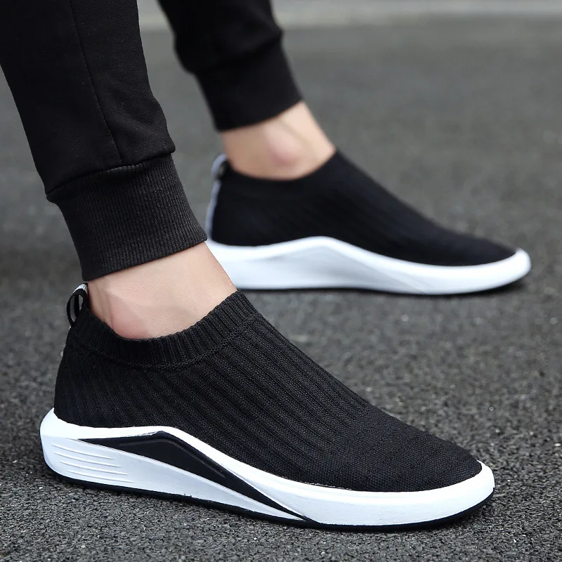 

QWEDF 2019 Slip-On Lightweight Mesh Men Shoes Casual Breathable Comfortable Walking Male Sneakers Tenis Feminino Footwear X8-84