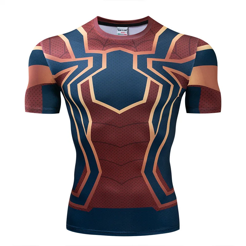 Aquaman, компрессионная рубашка, мужские футболки с 3D принтом,, новейшая модель, косплей костюм, топы с коротким рукавом для мужчин, одежда - Цвет: CX-045