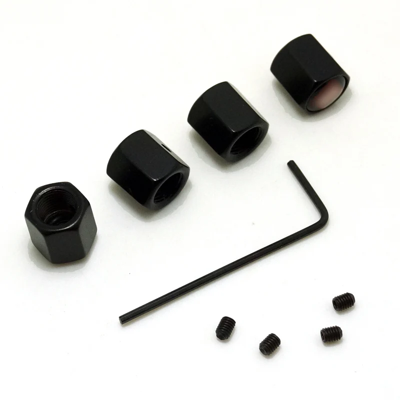 MOTOBOTS 2000Pcs=500set Cool Black Car Caps Anti Theft Locking Tire air