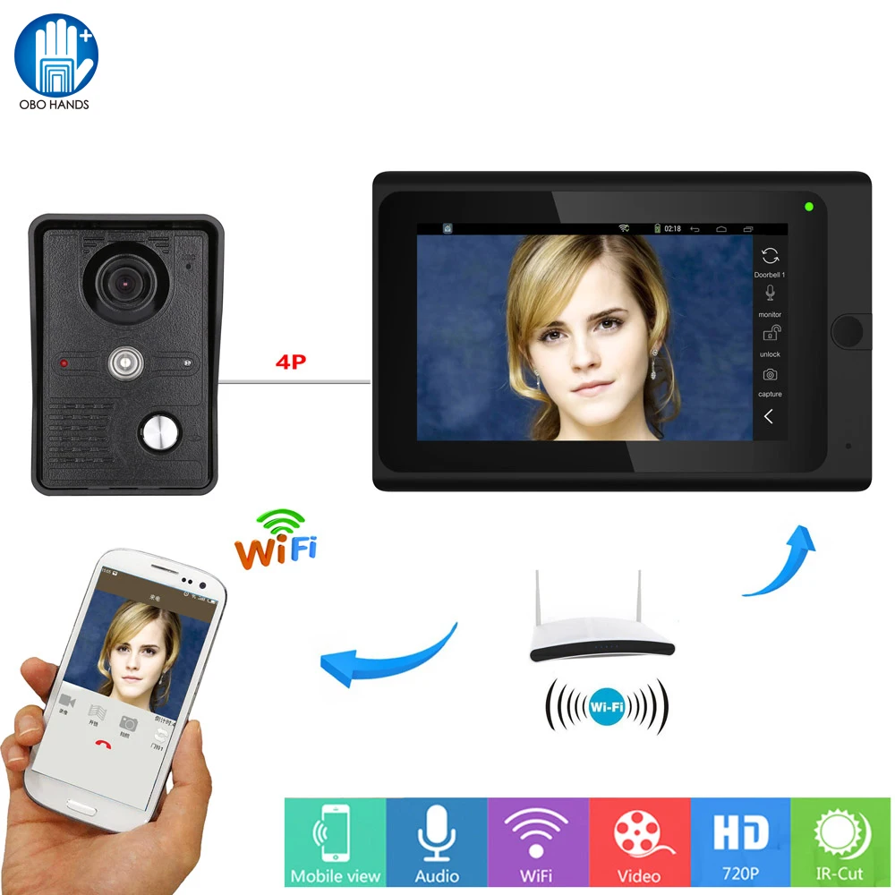 7inch Wifi Video Door Entry System With Indoor And Outdoor