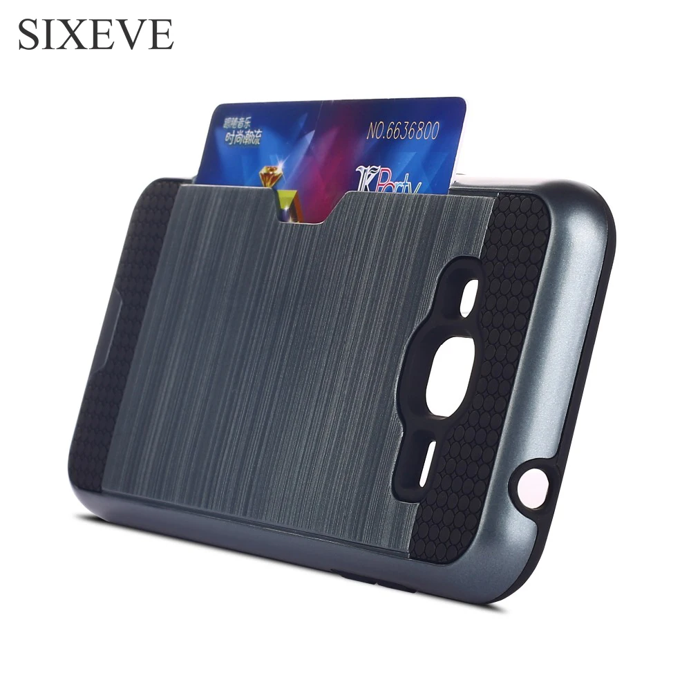

SIXEVE Phone Case For Samsung Galaxy J7 Neo Nxt J701 J3 J5 2015 2016 J2 Grand Prime Silicone + PC With Card Slot Cover Housing