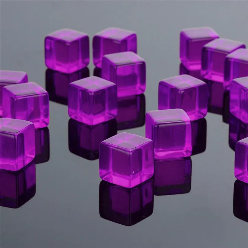 60pcs Transparent Dice Acrylic Cube Board Game DIY Fun and Teaching Dice 2019 NEW #4A03 (9)