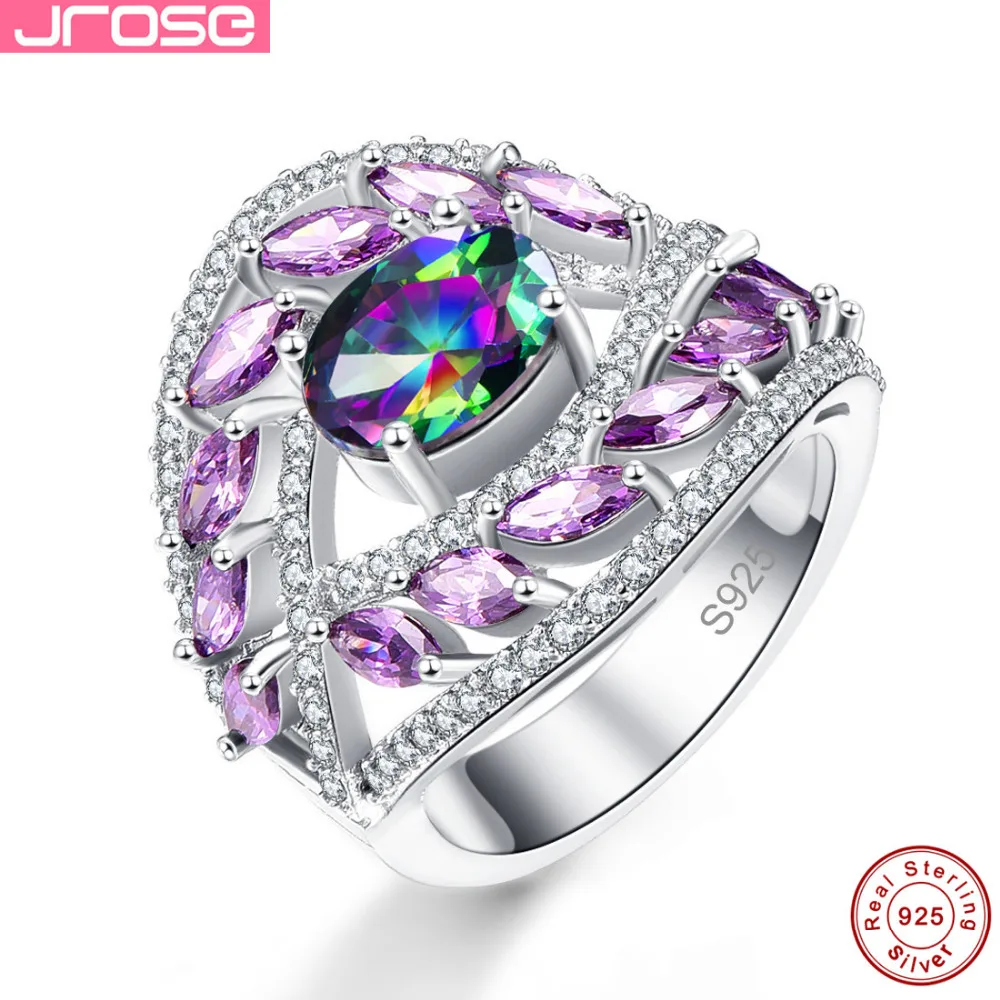 Хит продаж кольца из настоящего серебра 925 пробы Jrose роскошные ювелирные изделия