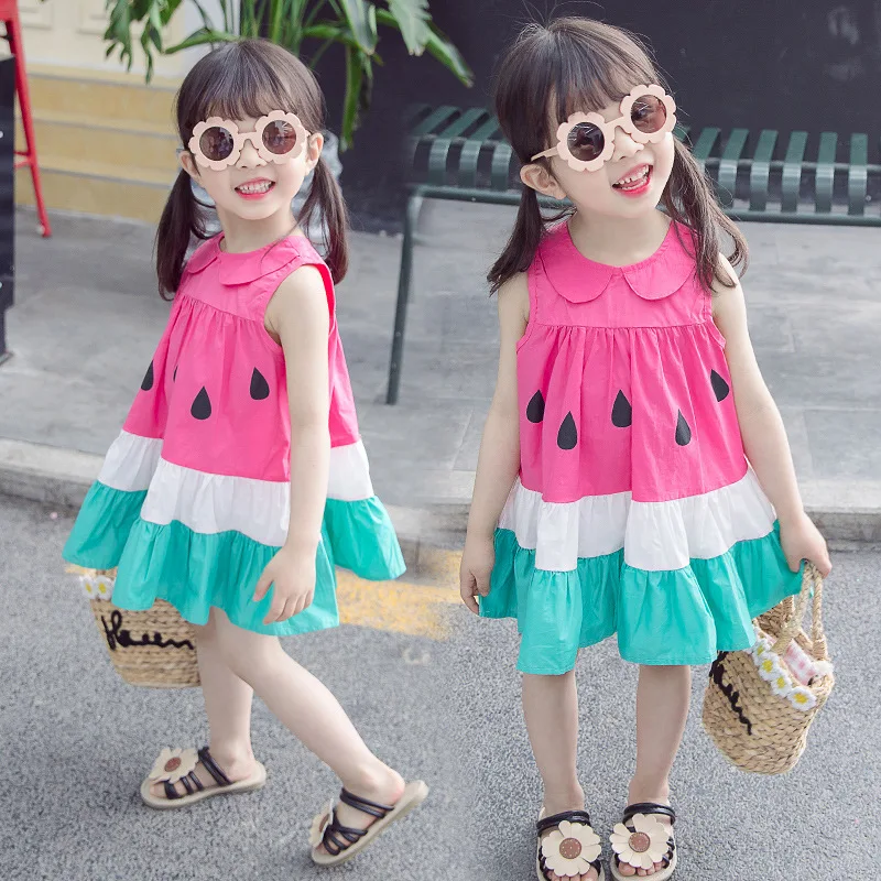 Boutique big ruffle watermelon cute new style baby girl dress summer 2019 | Детская одежда и обувь