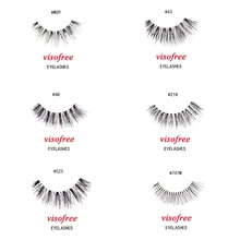 visofree lashes wispie eyelashes 100% Human Hair Handmade False Eyelashes Messy Nature Eye Lashes maquiagem cilios