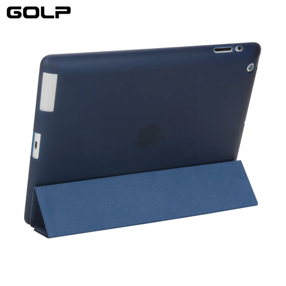 Чехол для iPad 2 3 4, golp Ultra Slim искусственная кожа флип чехол мягкая Вернуться ТПУ Magentic Smart Cover для iPad 2 3 4 A1430 a1460