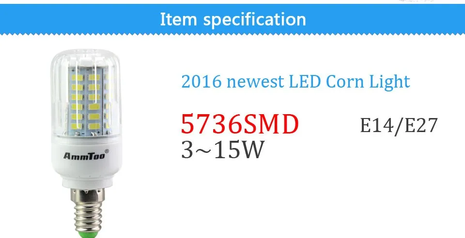 Bombillas светодиодный светильник E27 SMD 5736 лампарасная Светодиодная лампа 3 Вт 5 Вт 7 Вт 9 Вт 12 Вт 15 Вт лампада светодиодный E14 светодиодный лампочка AC 220В Lamparas светодиодный светильник