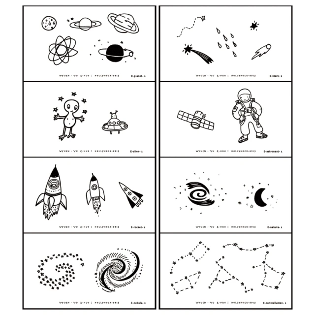 1PC Waterproof Creative Tattoo Stickers Cosmic Ecology Alien Astronauts Rockets Stars Constellation Fake Tattoos Man And Women 1PC Waterproof Creative Tattoo Stickers Cosmic Ecology Alien Astronauts Rockets Stars Constellation Fake Tattoos Man And Women
