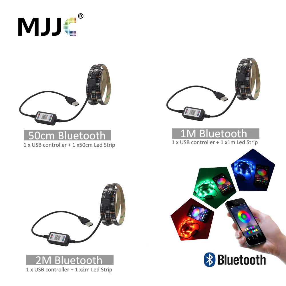 Светодиодная лента Ambilight для ТВ RGB USB Bluetooth 5 В|Светодиодные ленты| |