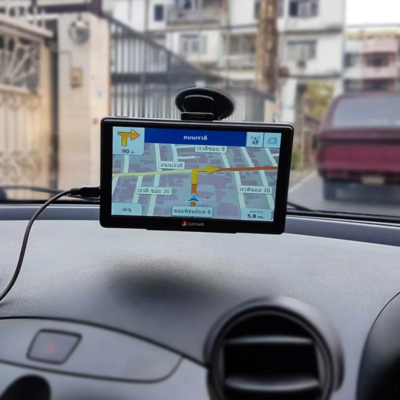 Junsun 7 дюймов Грузовик Карта Автомобильная GPS навигация HD Емкостный MP3 / MP4 FM Bluetooth