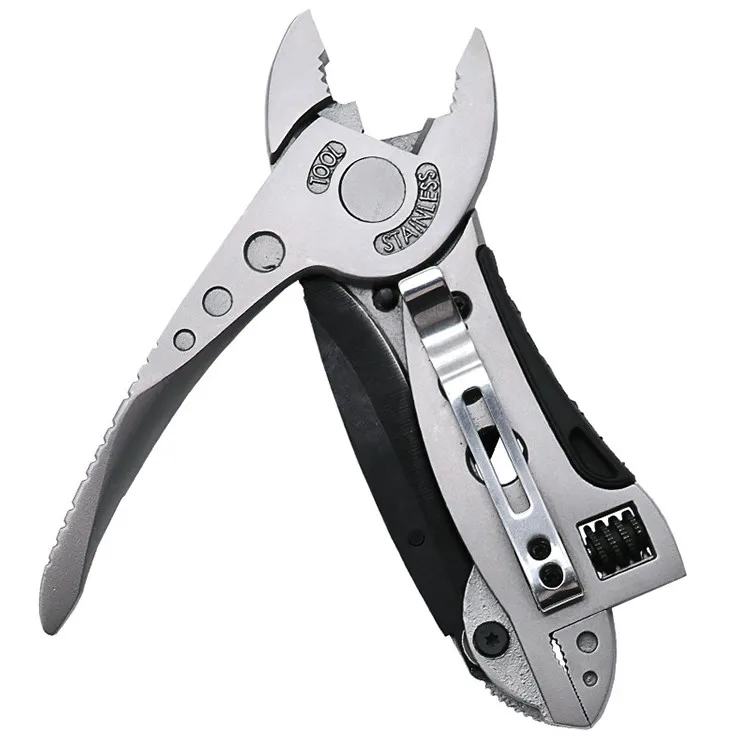 

Hand tools Multitool pliers Adjustable Wrench Jaw hand tools +Screwdriver+Pliers+Knife Multitool knife Set Survival Gear BS