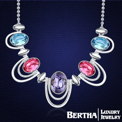 

New Style Vintage Jewelry Brand Necklaces & Pendants Made with Swarovski Elements crystals Chain Necklace Accessories