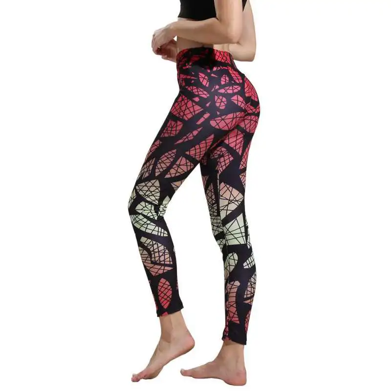 Женские Стильные 3D цифровые печатные брюки леггинсы мягкие эластичные дышащие женские леггинсы с высокой талией тренировочные брюки