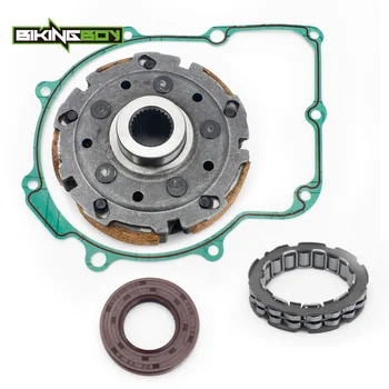 

BIKINGBOY Clutch Pad Shoe + One Way Bearing + Gasket + Oil Seal Set For Yamaha YFM 660 F Grizzly 2002-2008 Rhino 660 2004-2007