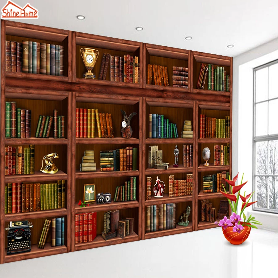 Shinehome レトロ木材本棚3d壁紙壁用3 D壁紙用リビングルーム3 D壁画ロール天井テレビの背景インテリア 3d Wallpaper Wallpaper For Walls3d Wallpapers For Wall Aliexpress Shinehome レトロ木材本棚3d壁紙壁用3 D壁紙用リビングルーム3 D壁画ロール天井テレビの背景インテリア 3d Wallpaper Wallpaper For Walls3d Wallpapers For Wall Aliexpress