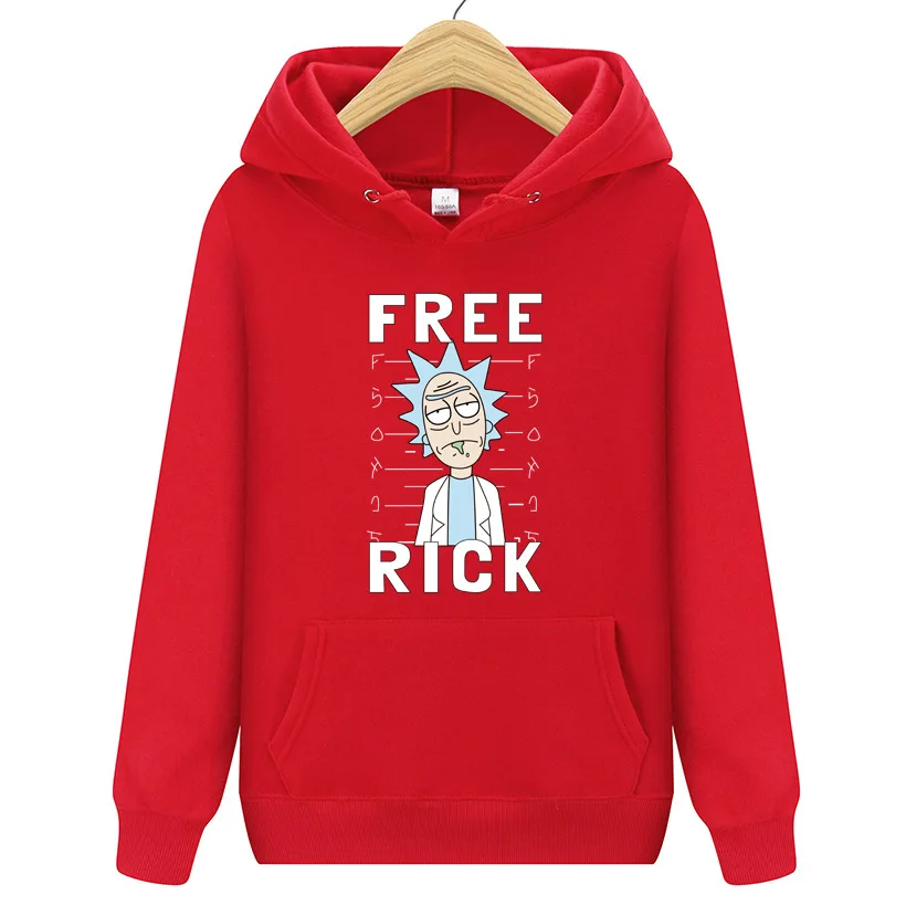 Autumn Plus Velvet New Design Rick And Morty Cotton Hoodies Funny Print Fashion Hoodie Man Rick And Morty Casual Hoody