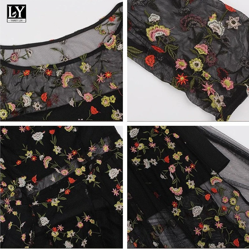 Женское кружевное платье из тюля Ly Varey Lin новое весеннее привлекательное с