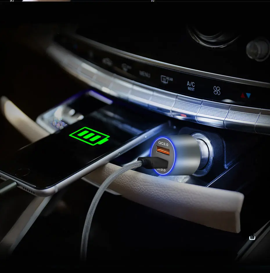 Dual Quick Charge 3.0 USB Car Charger (14)