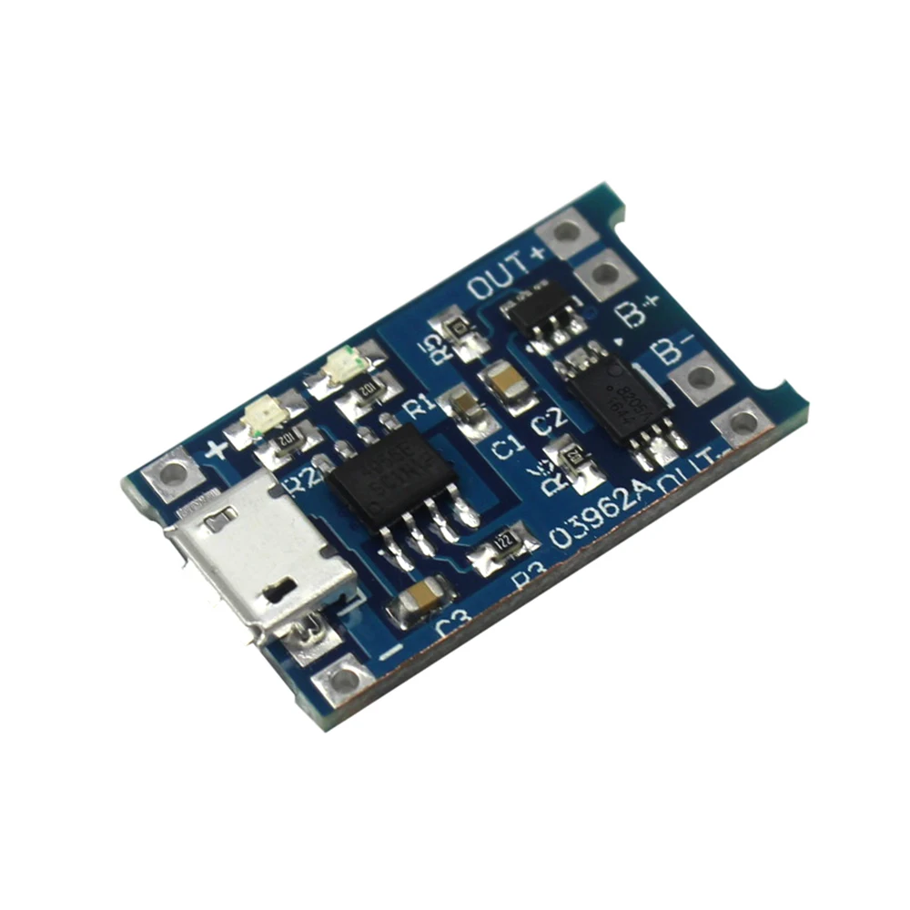 

5V Micro USB 1A 18650 TP4056 Lithium Battery Charging Board with Protection Charger Module