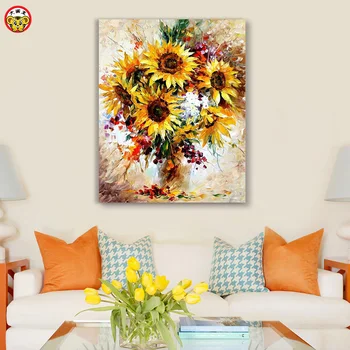 

painting by numbers art paint by number Diy Plant flower Decorative paintings hand-filled color decoration painting oil paintin