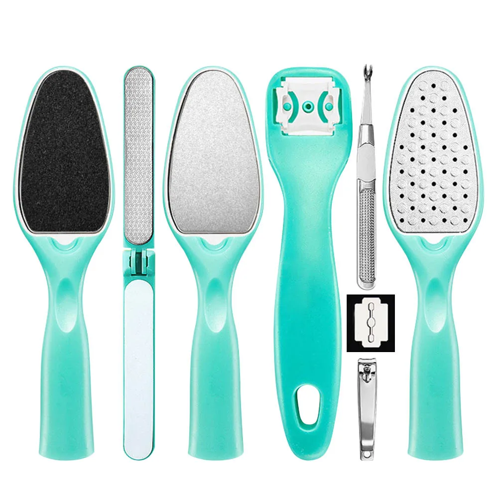 8pcs Professional Stainless Steel Pedicure Foot Hard Dry Dead Skin Remover Clean Feet Care Tools Nail Art | Красота и здоровье
