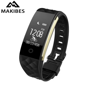 

Makibes S2 Smart Bracelet Bluetooth 4.0 IP67 Waterproof Heart Rate Monitor Smart Band 0.96 inch OLED Screen Fitness Tracker