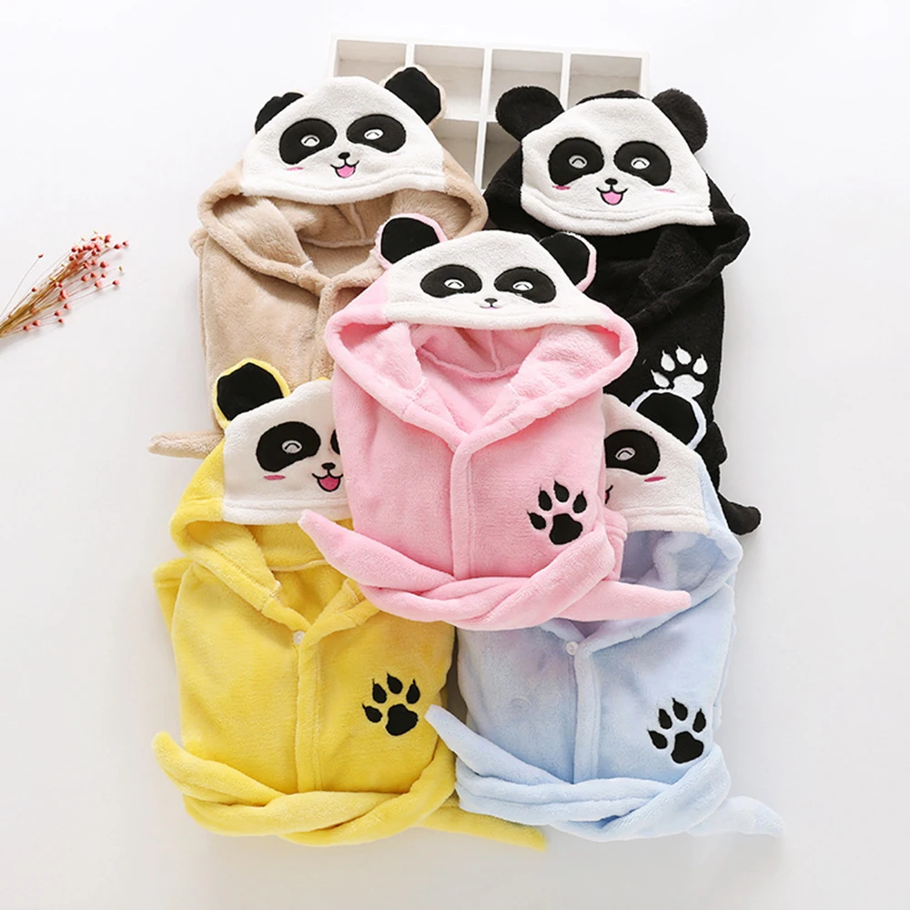 Babyinstar Kids Robes 2018 Fashion Kids Cartoon Cute Rabbit Toddler Children Hooded Robe Bathrobe Baby Robes for Girls Boys