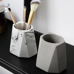 Креативный цементный держатель ручки кисти для макияжа бровей инструменты чехол для держателя чашки офисная настольная подставка для