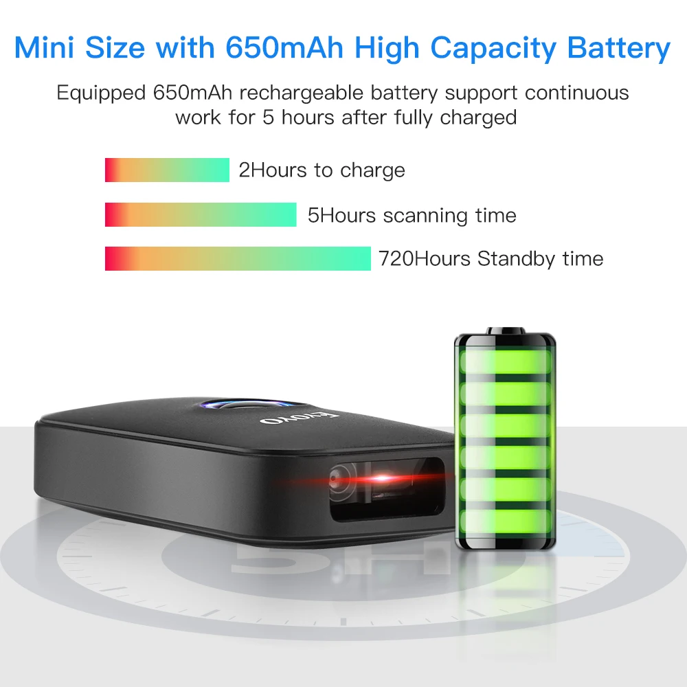 Eyoyo EY 009C сканер штрих кода bluetooth CCD 2 4 г карман Беспроводной и проводной мини