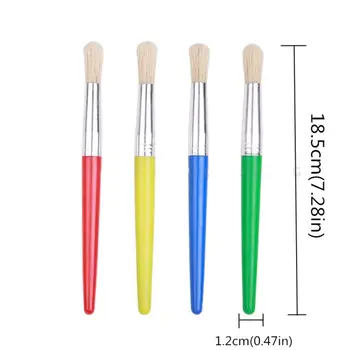 

25 Pcs Perfect Children's Painting Suit 4xPaint Cups 16xPaint Brushes 4xPaint Tray Palettes 1xArt Smocks Aprons for Watercolor