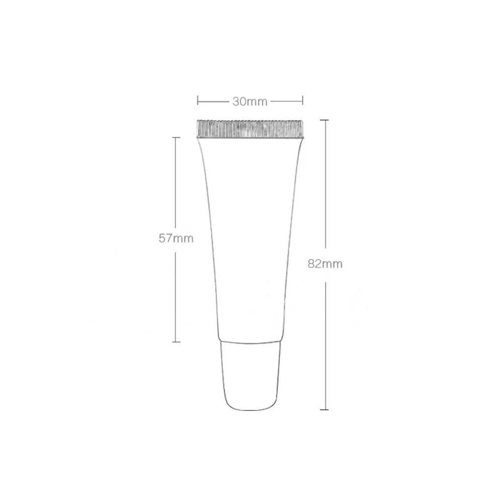 100 шт пластиковые тубы для блеска для губ, бутылка для путешествий, прозрачная маленькая 8 мл ПВХ пустая упаковка крема для рук, мини-образец косметики, мягкие контейнеры