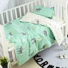 Комплект детского постельного белья из 3 предметов, хлопковые комплекты для кроватки, комплект для детской кроватки, включая пододеяльник+ наволочку+ плоский лист, постельное белье для детского сада, комплекты