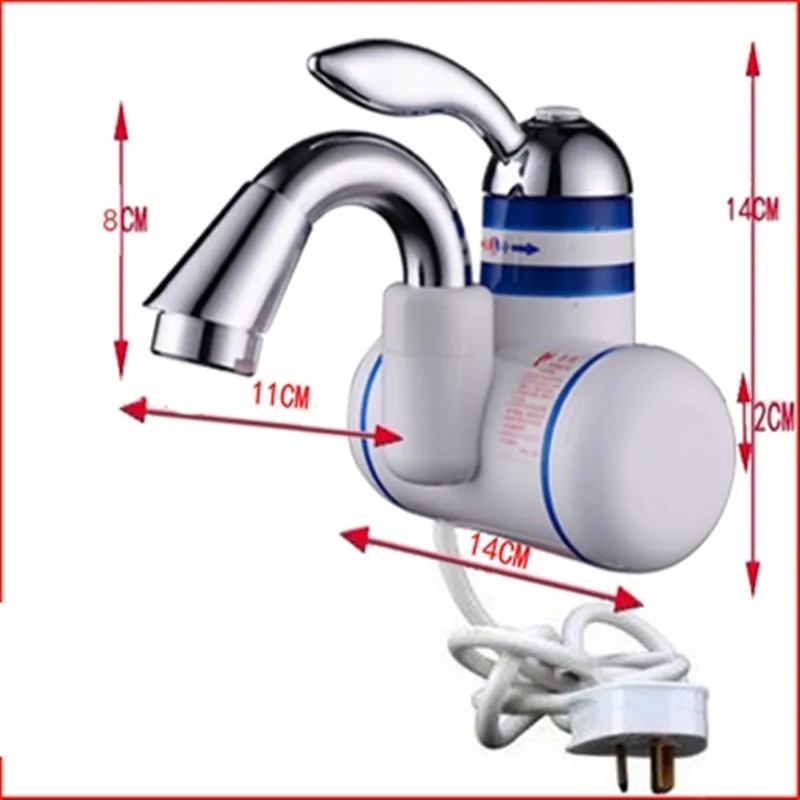 W818-9, 3000 Вт кран для мгновенной горячей воды, Электрический Мгновенный водонагреватель, кран для кухни, Электрический кран для горячей воды, нагревательный кран с европейской вилкой - Цвет: Small lateral inflow