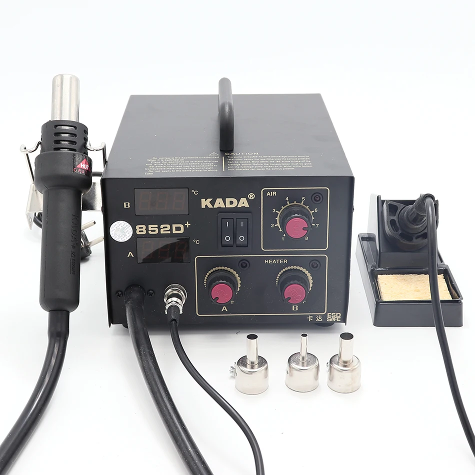 

KADA 852D + anti-static double digital welding hot air desoldering welding station welding tool