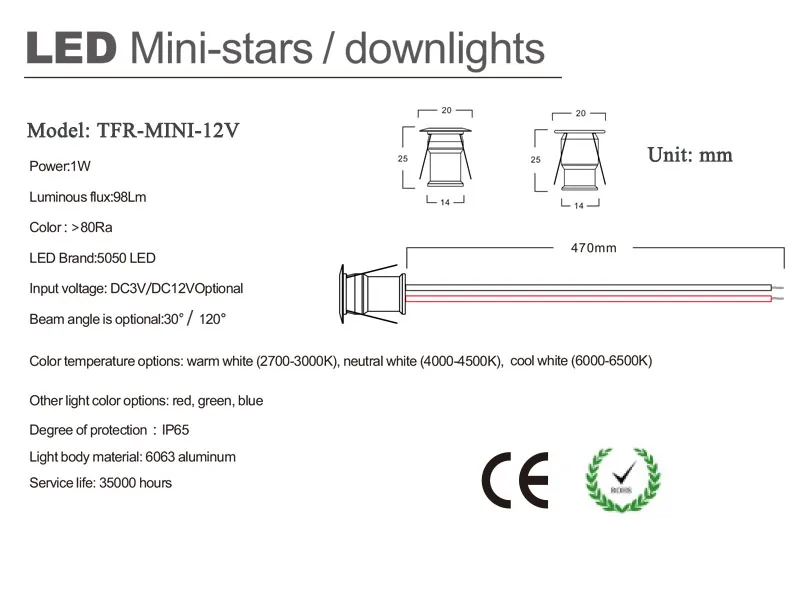 45 шт IP65 Водонепроницаемый 1 Вт 12VDC интерьер точечная лампа мини светодиодная лампа свет открытая терраса лампа