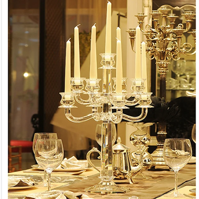 Wholesale Crystal candlestick luxury romantic wedding candlestick