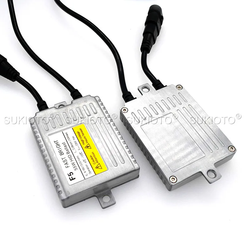 SUKIOTO Fast Bright F5 Ballast Kit Xenon H7 HID Kit Metal H1 H3 H11 xenon White 5500K 9005 9006 55W Car Styling HID Headlight (1)
