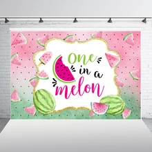 HUAYI One in a Melon фон летние вечерние арбузы для девочек 1 день рождения фрукты фотография фон Настольный Декор w-2062