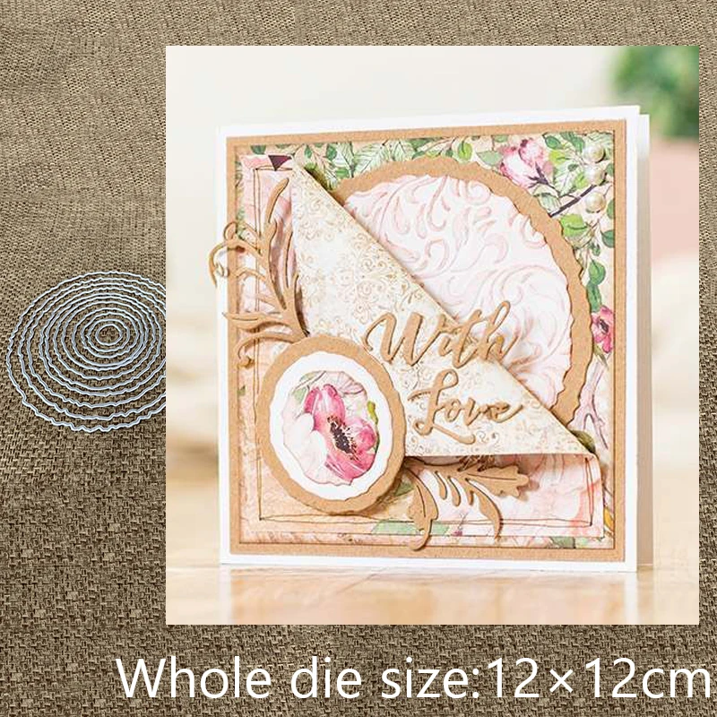 

New Design Craft Metal Cutting Die cut die 11pcs Irregular circle frame scrapbooking Album Paper Card Craft Embossing Die Cuts