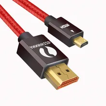 Micro HDMI to HDMI Cable 1M 2M 3M Gold-Plated 1.4 3D 2K 1440P High Premium Cable Adapter for HDTV XBox Mobile Phone Table Cable
