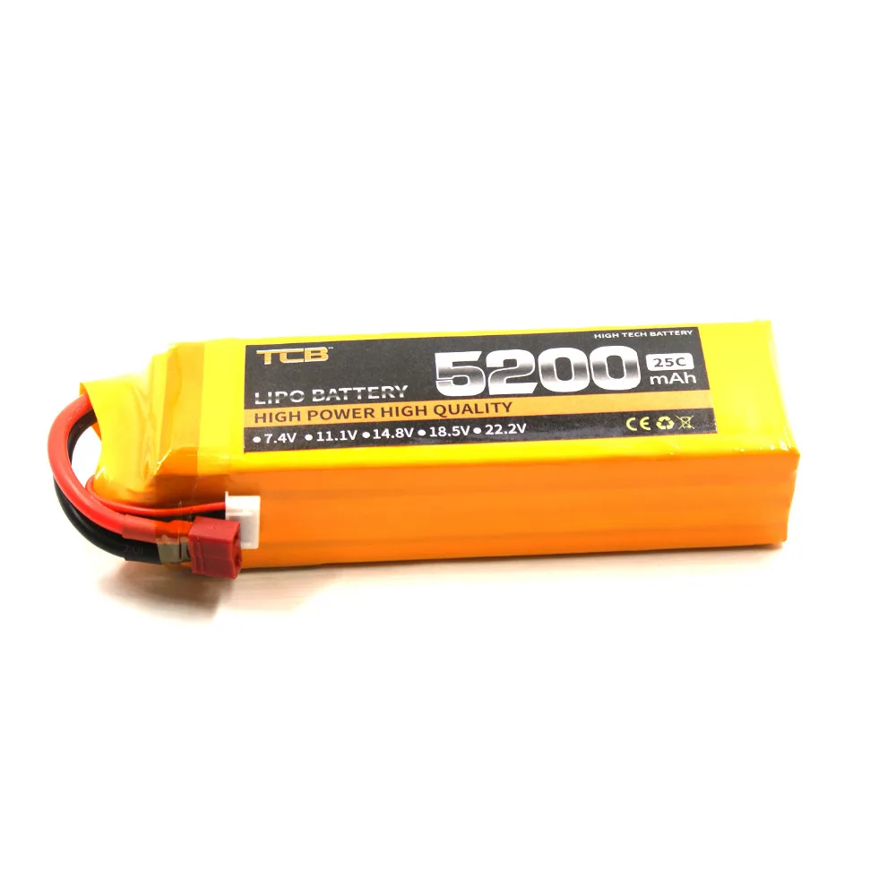 

TCB RC Drone LiPo Battery 14.8V 5200mAh 25C 4S batteries for RC Airplane Helicapter car boat High Rate 14.8V Li-Poly battery