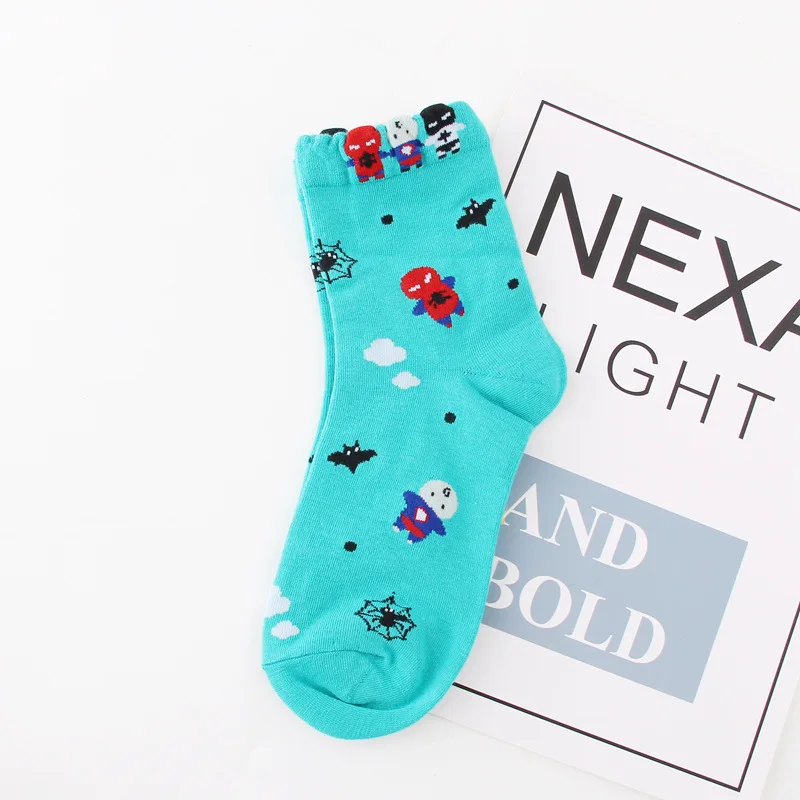 Women's socks new curling cartoon Santa Claus and Halloween deodorant corners wild cute girl socks (DT) Women's socks new curling cartoon Santa Claus and Halloween deodorant corners wild cute girl socks (DT)