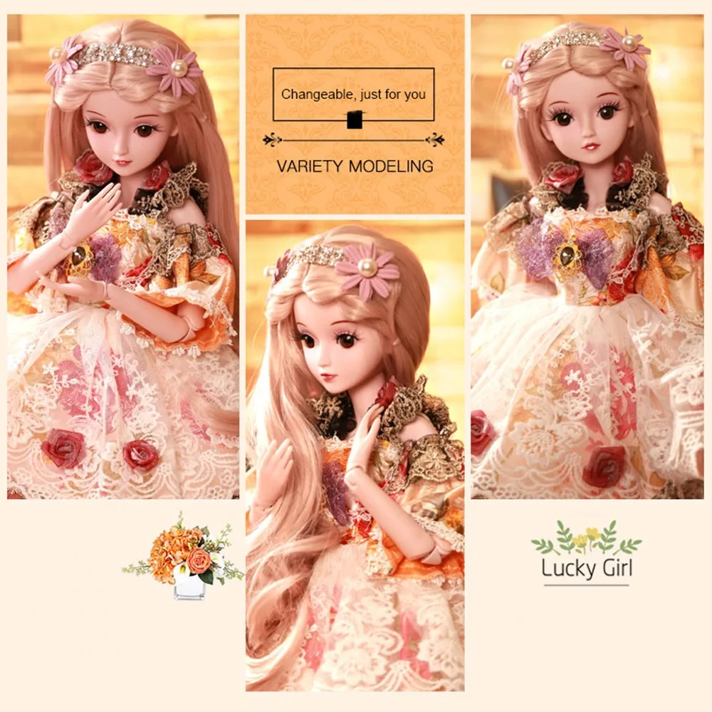 1/3 BJD кукла 60 см/23,6 ''Высота 19 шарнирные куклы(парик+ обувь+ одежда+ волосы+ глаза+ макияж) коллекция игрушек