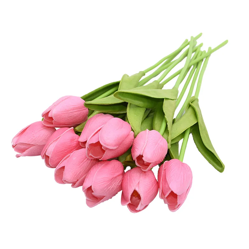 10 Uds flor Artificial de tulipán toque Real ramo Artificial para flores decorativas, AKITECNO.CL