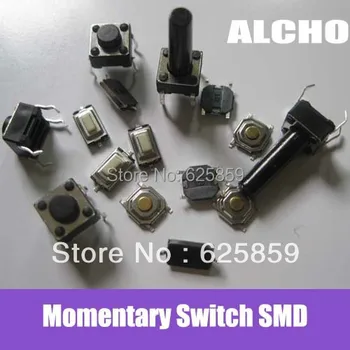 

100pcs 5types Momentary Tact Tactile Push Button Switch SMD Assortment Kit Set