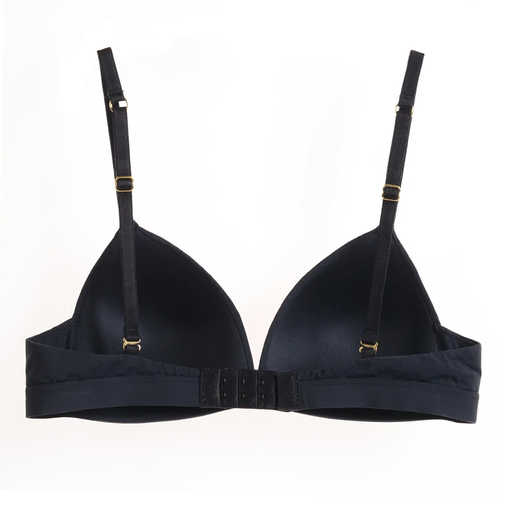 black bra Victoria's masquerade non steel ring cup brassiere large chest and little scar comfortable underwear bra black