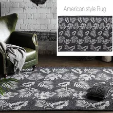 Постмодерн тяжелая промышленность Ветер декоративный коврик, большой размер серый цвет прикроватный коврик, черный прямоугольник мат «татами»