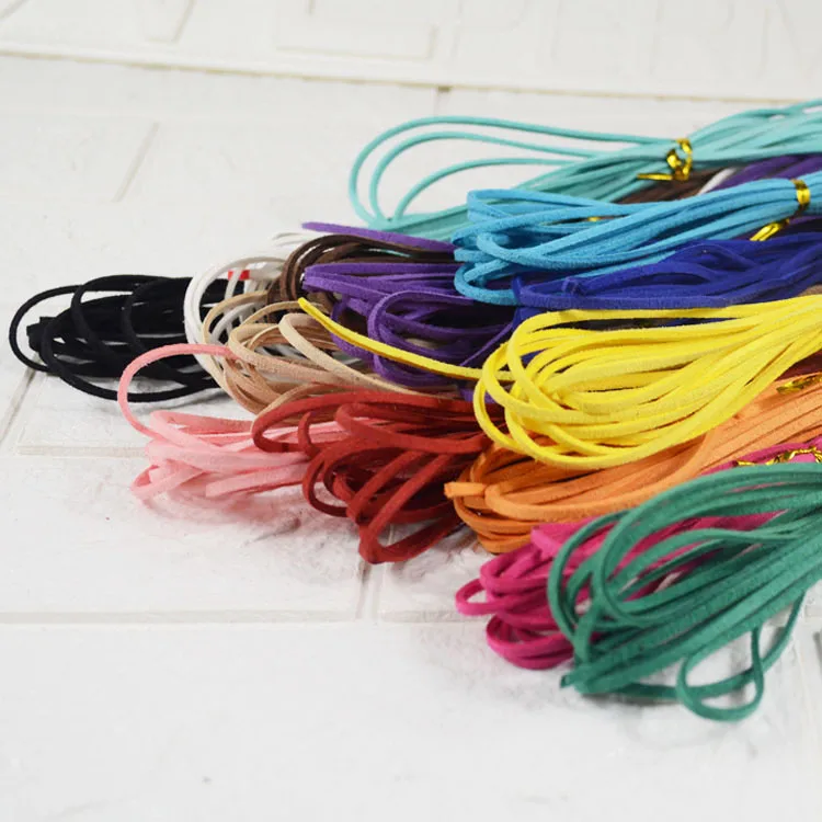 5Yards Faux Suede Leather Cord Thread for beading making Leather Luggage Tag